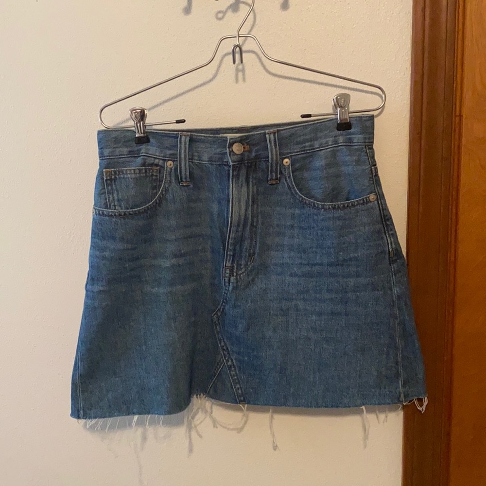 Madewell denim mini skirt